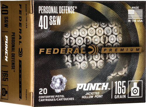 Federal .40 S&W 165gr JHP – 20rd